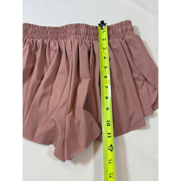 Drawstring Waist Athletic Skort Pink Lightweight Fabric (bin S114) - Picture 2 of 8